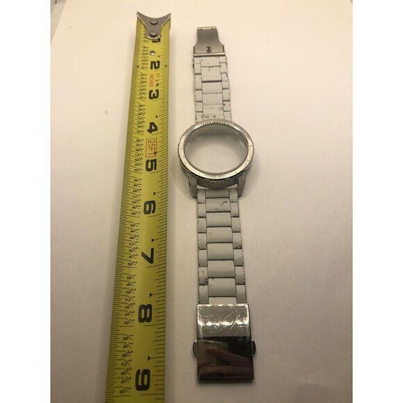 Diesel Watch Parts Band 22mm Case 40mm Crystal Stainless Steel White PY183 - Picture 1 of 12